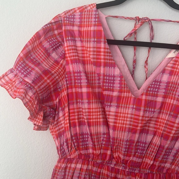 Women's Terra & Sky Pink Plaid Dress - OX 14W - Picture 2 of 8